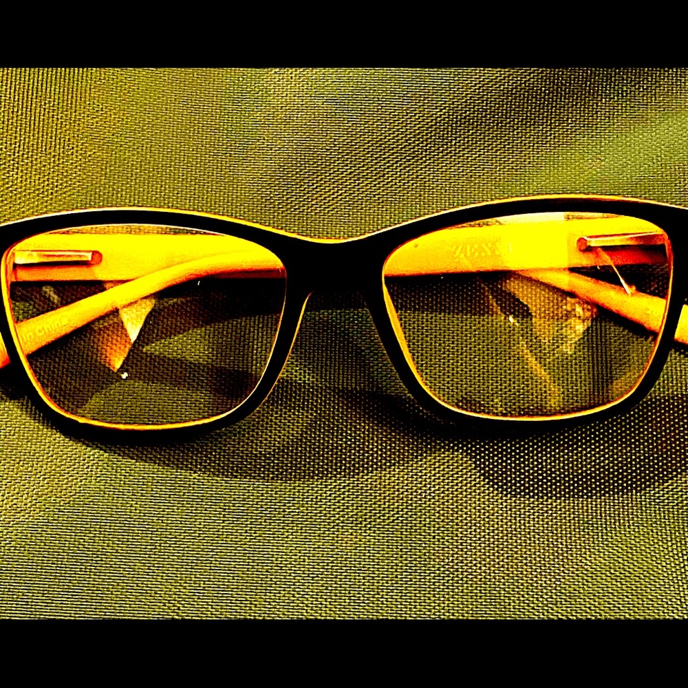 Small matte black glasses frames